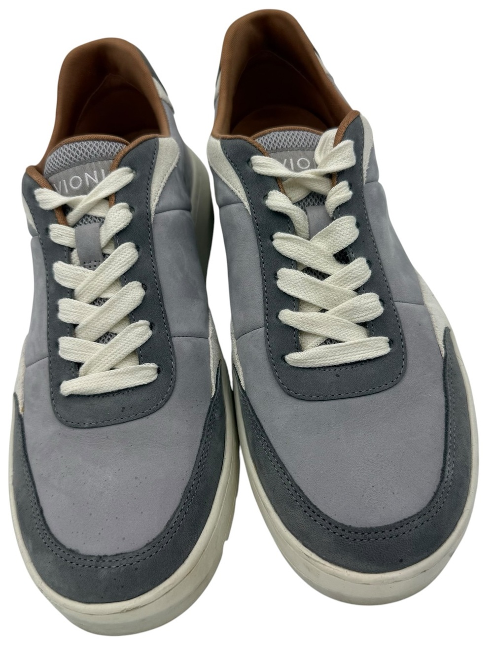 Vionic Elsa Shoes Womens Size 7 Gray Nubuck Comfort Sneakers Orthotic Lace Up